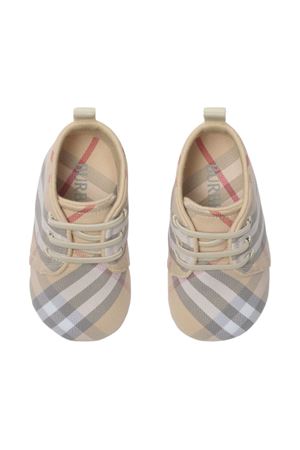 beige cotton sneakers BURBERRY KIDS | 8108372A2205